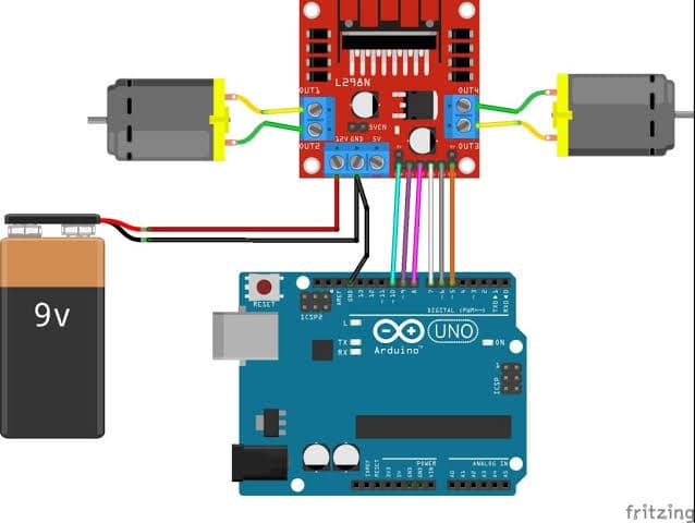 Arduino UNO y L298N